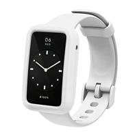 By Qubix - Siliconen sportbandje met case - Wit - Xiaomi Smart band 7 Pro - thumbnail
