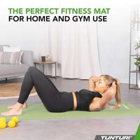 Tunturi NBR Yogamat met Draagtas | Fitness mat Extra dik & zacht | Anti slip | 180x60x1.5cm | Incl Trainingsapp | Mint - thumbnail