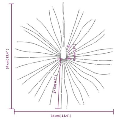 VidaXL Kerstverlichting vuurwerk 4 st 140 meerkleurige led&apos;s 17 cm