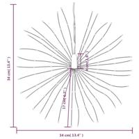 VidaXL Kerstverlichting vuurwerk 4 st 140 meerkleurige led&apos;s 17 cm - thumbnail