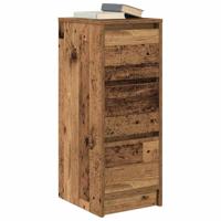Dressoir 29,5x34x76 cm bewerkt hout oud houtkleurig - thumbnail