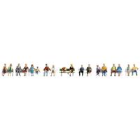 NOCH 16131 H0 Zittende mensen figuren Geverfd, Zittend - thumbnail