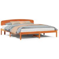 Bedframe met hoofdeinde Bruin 180 x 200 cm Massief grenenhout - thumbnail