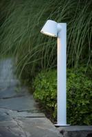 Lucide DINGO-LED - Sokkellamp - LED Dimb. - GU10 - 1x5W 3000K - IP44 - Wit - thumbnail