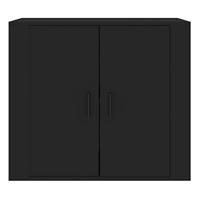 Dressoir 80x33x70 cm bewerkt hout zwart - thumbnail