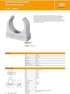 OBO Bettermann 2149022-50 Buisklem Grijs 50 stuk(s)