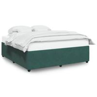 Bedframe zonder matras 200x200 cm fluweel donkergroen - thumbnail