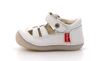 Leren baby sandalen Sushy Originel Softers KICKERS® wit - thumbnail