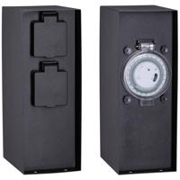 Paulmann 94314 Buitenstopcontact met schakelklok Antraciet - thumbnail