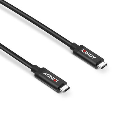 LINDY 43308 USB-kabel USB 3.2 Gen2 (USB 3.1 Gen2) USB-C stekker, USB-C stekker 5.00 m Zwart