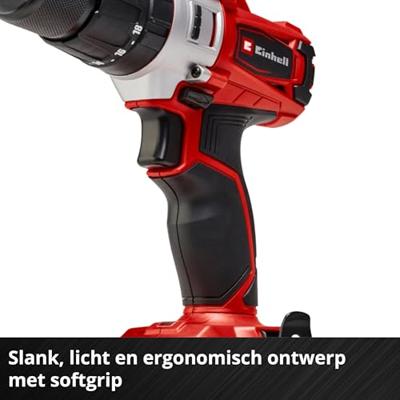Einhell Power X-Change TE-CD 18/2 Li-i +64 (2x2,0 Ah) Accu-klopboor/schroefmachine 2 snelheden Incl. 64-delige set accessoires, Incl. lader, Incl. 2 accus