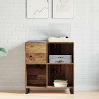 Platenkast met plank Oud hout 85 x 38 x 89 cm Bewerkt hout - thumbnail