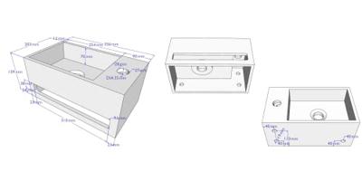 Wiesbaden Julia fontein rechts Solid surface 35 x 20 x 16 cm mat wit Wiesbaden Julia fontein rechts Solid surface 35 x 20 x 16 cm mat wit