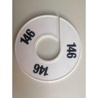 Maatring 11 cm wit/zwart 146 - thumbnail