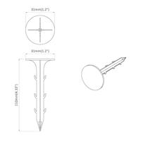 VidaXL Grondpennen 100 pcs zwart ø3 x 11 cm kunststof - thumbnail