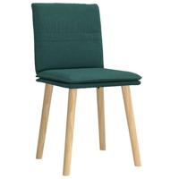 Eetkamerstoelen 2 st stof donkergroen - thumbnail