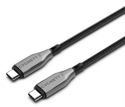 Cygnett Gepantserde USB-C naar USB-C 60W snellaadkabel USB 2.0 (2m, zwart)