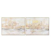 Schilderij DKD Home Decor 80 x 3,5 x 60 cm New York Loft (2 Stuks) - thumbnail