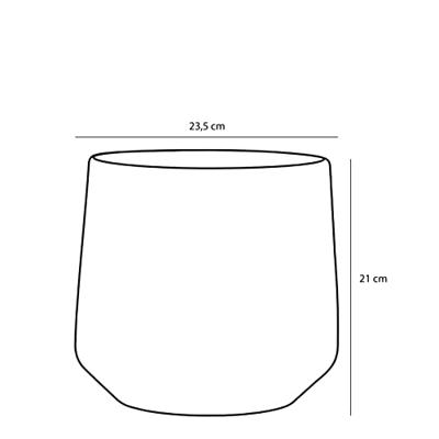 Pot amber d23.5h21cm taupe mat