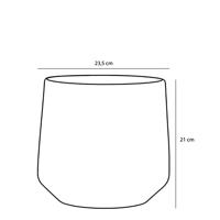 Pot amber d23.5h21cm taupe mat - thumbnail