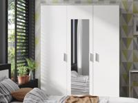 Kledingkast SAMMOU 3 deuren 150 cm beton/wit - thumbnail