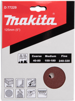 Makita Accessoires Schuurschijf 125mm Red Velcro - D-77229 - D-77229 - thumbnail