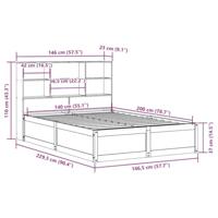 Bedframe zonder matras massief grenenhout wasbruin 140x200 cm - thumbnail