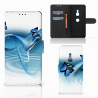 Sony Xperia XZ3 Telefoonhoesje met Pasjes Vlinders - thumbnail