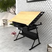 Tekentafel met 2 lades en kruk - thumbnail