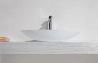 Wiesbaden Kim waskom ovaal 59x35x11 cm solid surface mat wit - thumbnail