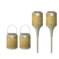 Solar light d10.5h80cm naturel 4st - thumbnail