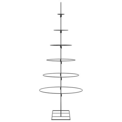 Kerstdecoratie kerstboom 150 cm metaal zwart