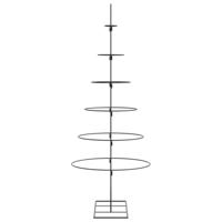 Kerstdecoratie kerstboom 150 cm metaal zwart - thumbnail