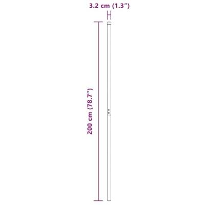Hekpalen 2 pcs Groen 200 cm Poedergecoat staal Hekpalen 2 pcs Groen 200 cm Poedergecoat staal