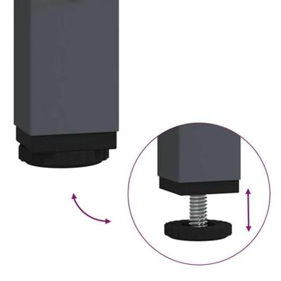 Dressoir 135x39x103,5 cm koudgewalst staal antracietkleurig