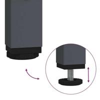 Dressoir 135x39x103,5 cm koudgewalst staal antracietkleurig - thumbnail