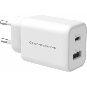 Conceptronic ALTHEA11W oplader voor mobiele apparatuur Universeel Wit AC Snel opladen Binnen