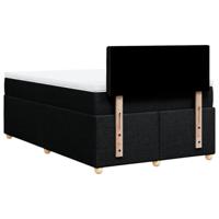 Boxspring met matras stof zwart 120x190 cm - thumbnail
