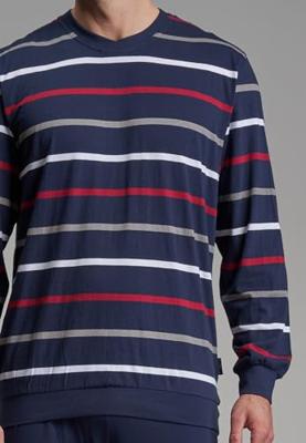 Gotzburg herenpyjama donkerblauw gestreept