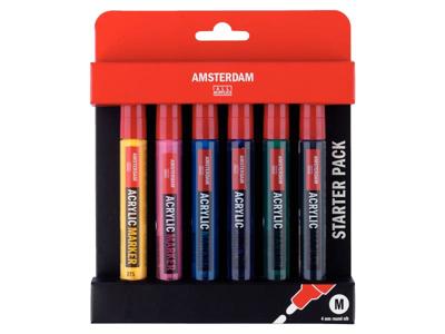 Talens Amsterdam acryl marker basisset, 6dlg. Talens Amsterdam acryl marker basisset, 6dlg.