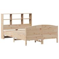 Bed met boekenkast zonder matras massief grenenhout 120x190 cm - thumbnail