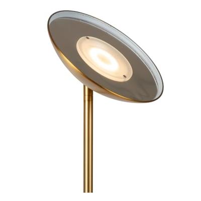 Lucide ZENITH - Vloerlamp - Ø 25,4 cm - LED Dimb. - 1x20W 3000K - Mat Goud / Messing