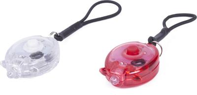 Benson LED fietslampset met elastiek mini 2 delig rood/wit - 5700335