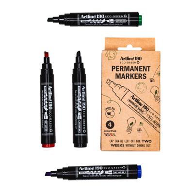 Permanent marker artline 190 eco schuin 2-5mm ass | 12 stuks