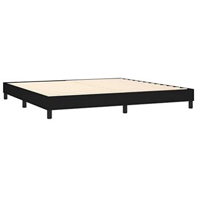 Boxspring met matras stof zwart 200x200 cm