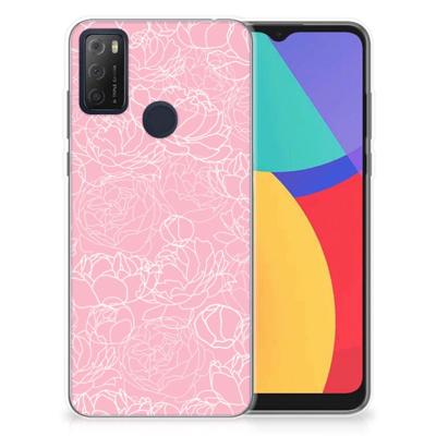 Alcatel 1S (2021) | TPU Case | White Flowers