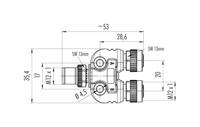binder 79-5236-00-04 Sensor/actuator verdeler en adapter M12 Aantal polen (sensoren): 4 Adapter, Y-vorm 1 stuk(s) - thumbnail