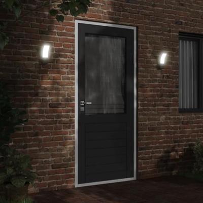 VidaXL Buitenwandlampen 2 st led gegoten aluminium zwart