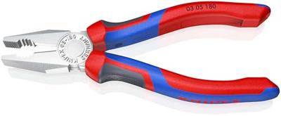Knipex Kombitang verchroomd met meer-componentengrepen 180 mm - 0305180 - thumbnail