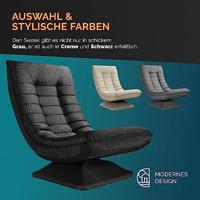 Relax Lounger Aberdeen Stof Zwart - thumbnail